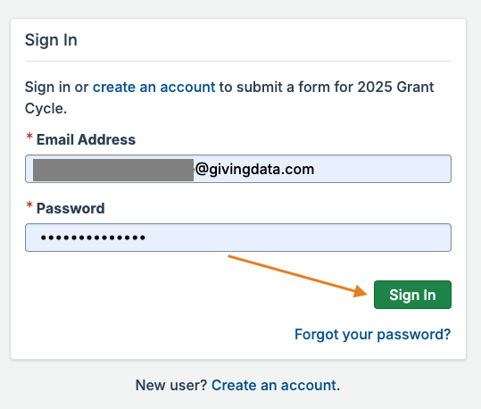 Grantee Portal User Experience Open Application